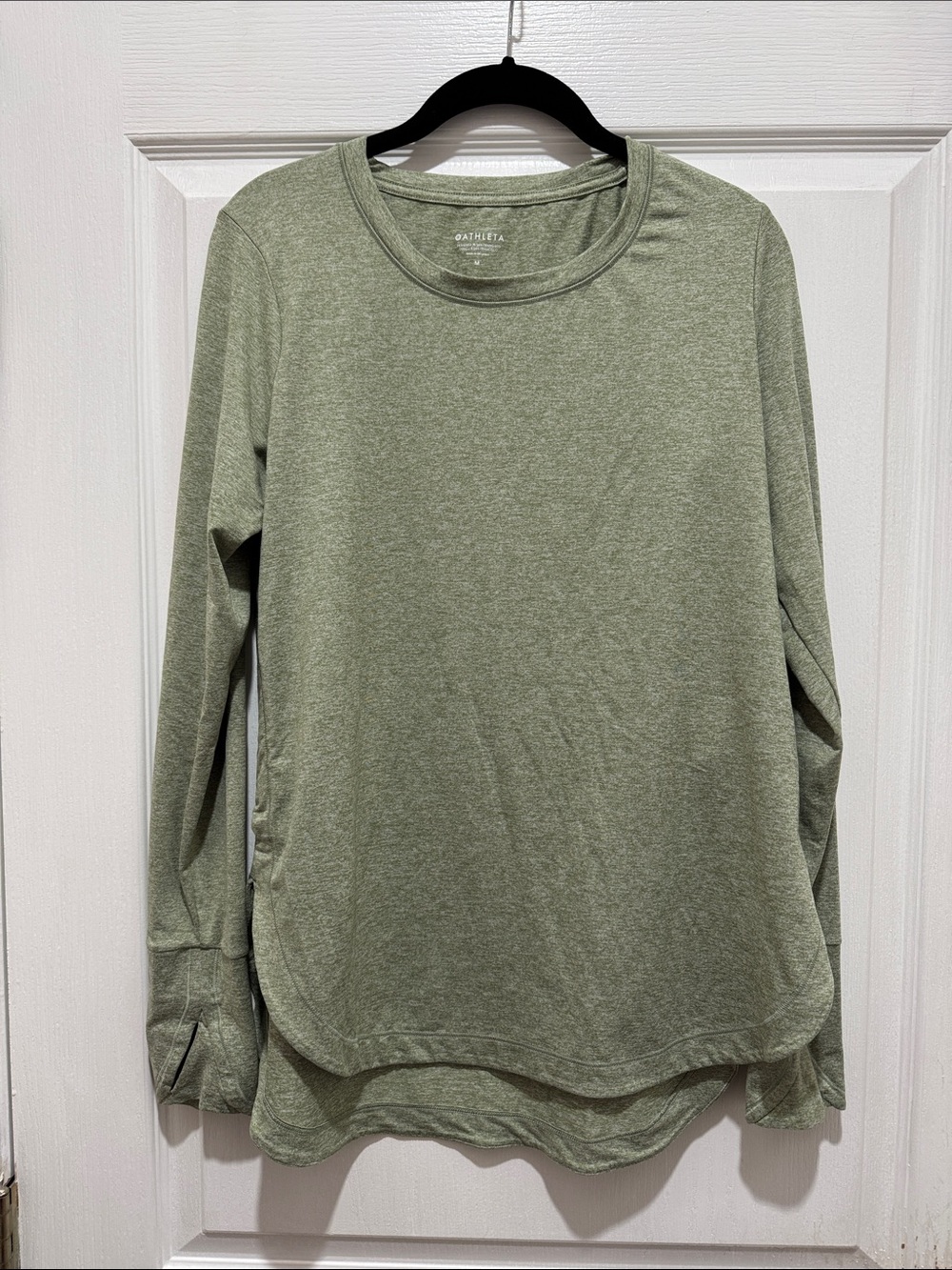 Athleta Sage Green Heather Crewneck Tee